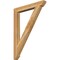 Ekena Millwork Traditional Slat Rough Sawn Bracket, Western Red Cedar, 4"W x 34"D x 46"H BKT04X34X46TRA06RWR - alternate 1